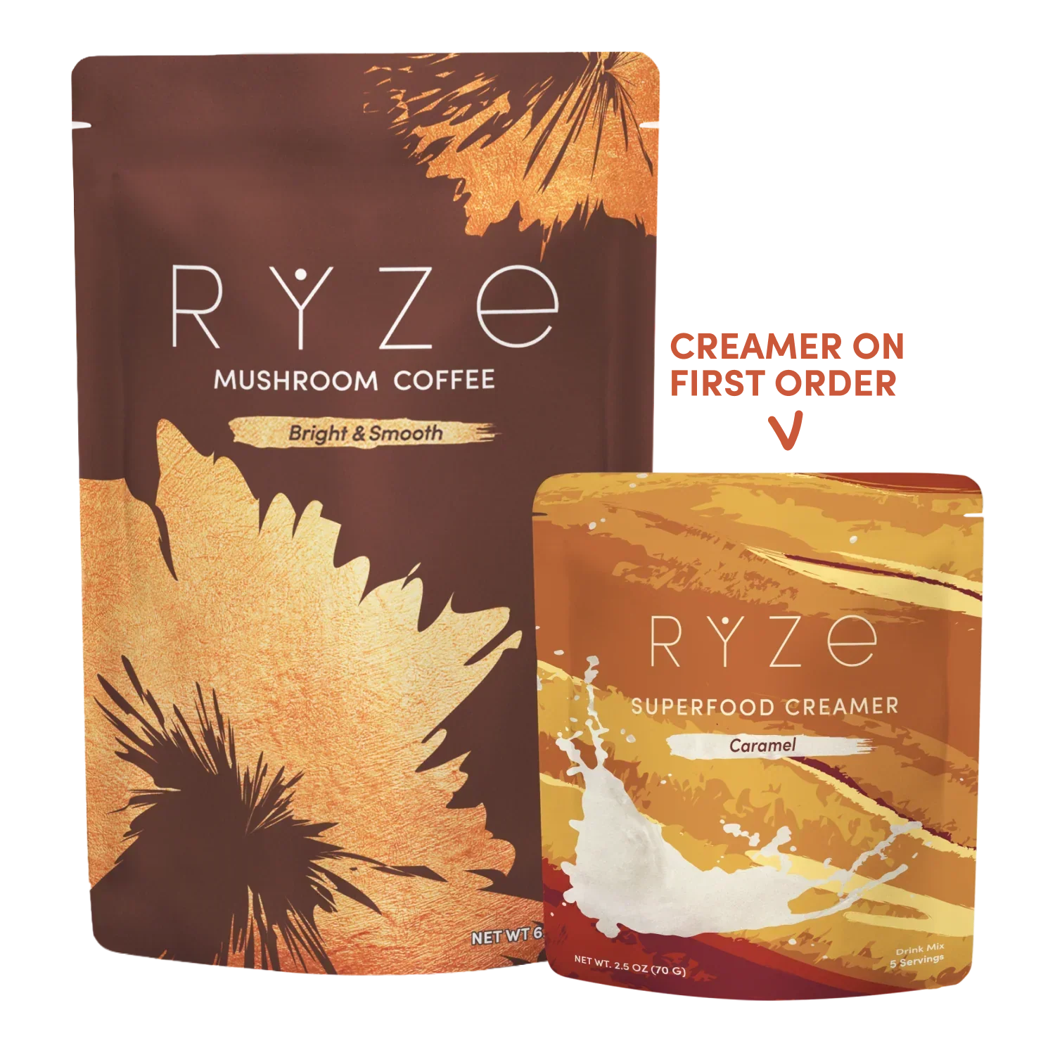 Mushroom Coffee + Caramel Creamer Set J8