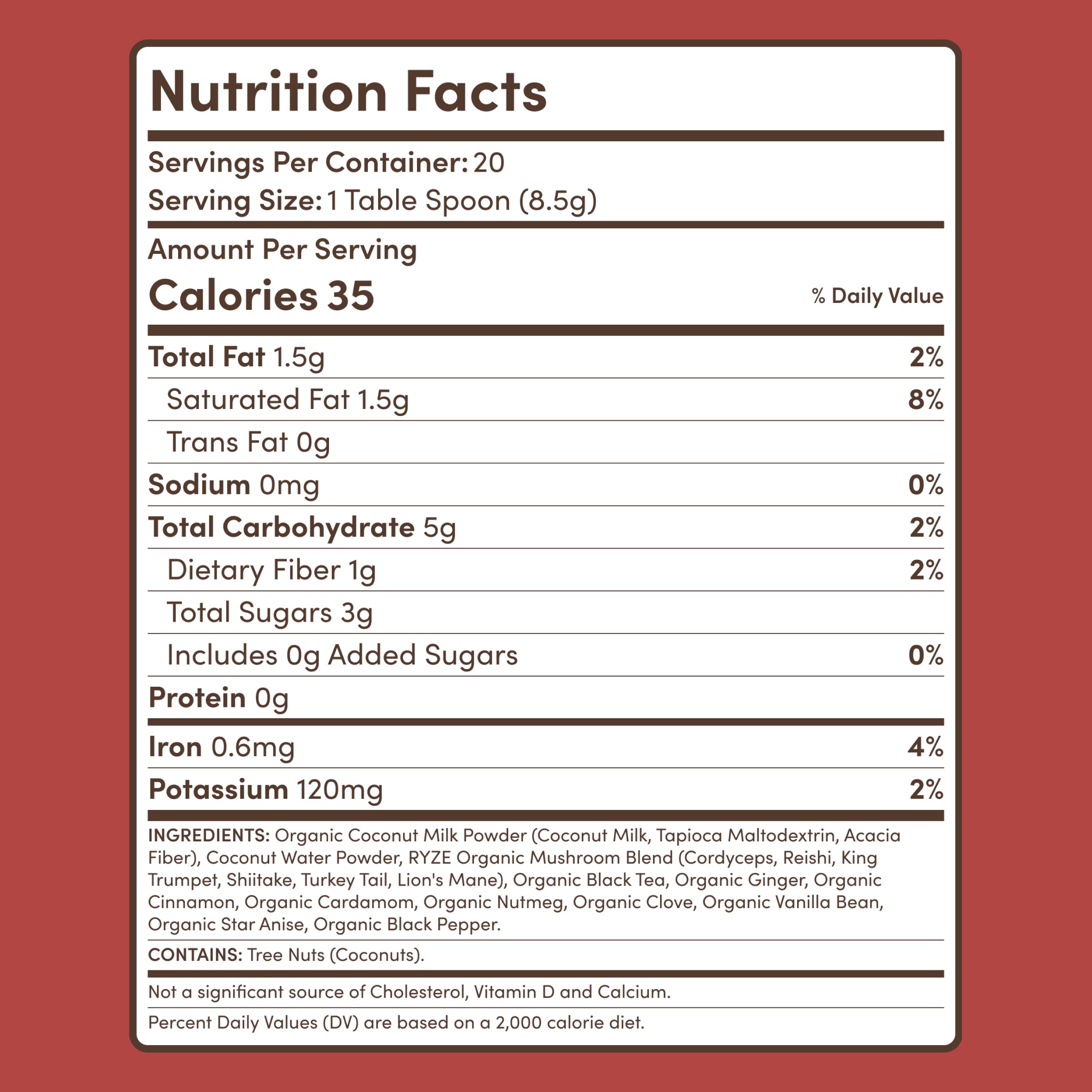 Mushroom Chai (20 Servings) Y4