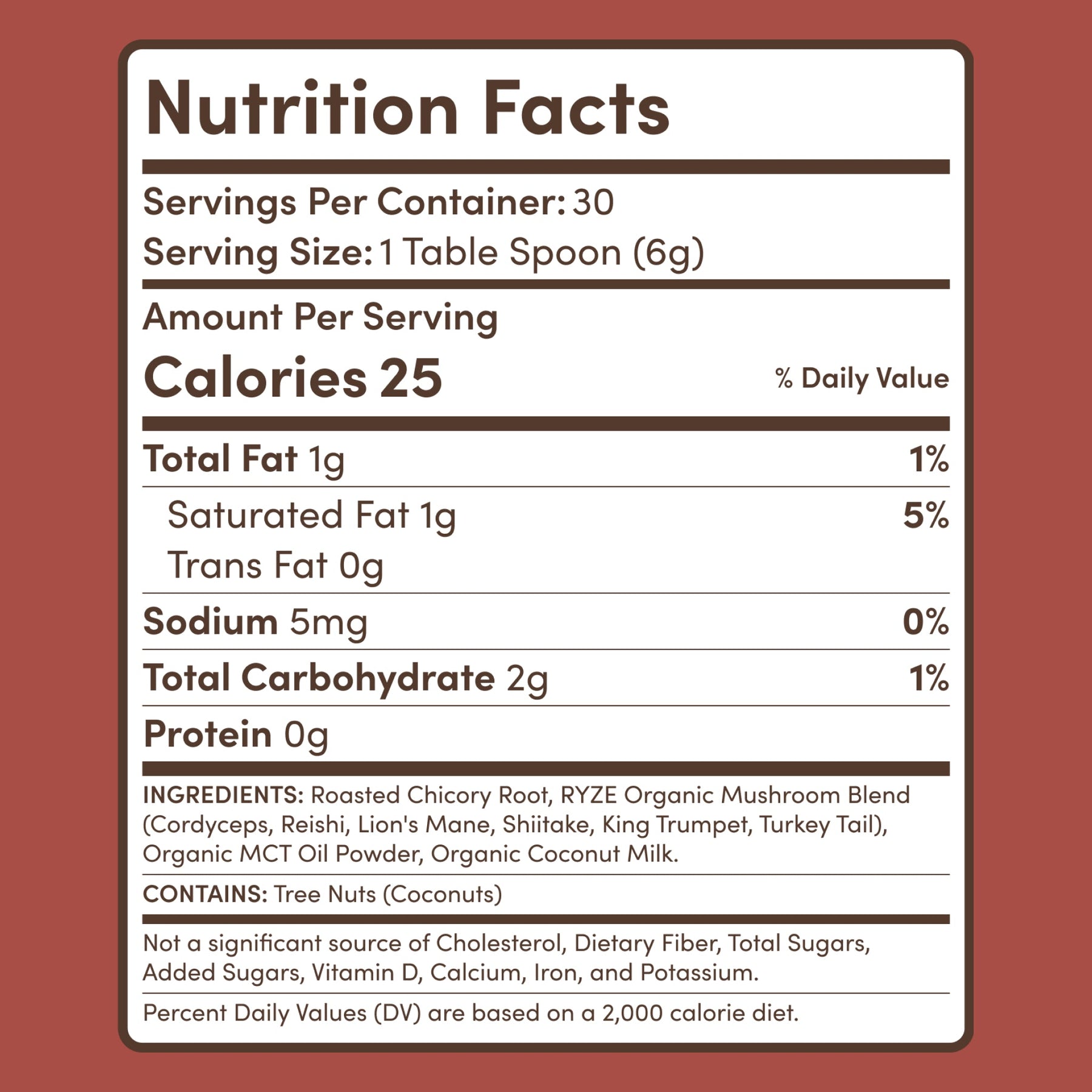 RYZE Mushroom Chicory — Organic Instant Chicory with Shitake & Lions mane, 30 Servings Z5