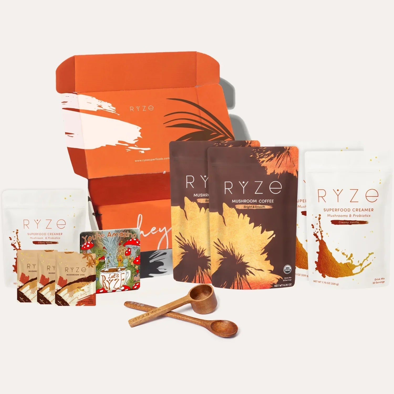 RYZE Lovers Gift Set: 2 Coffees + 2 Creamers W5