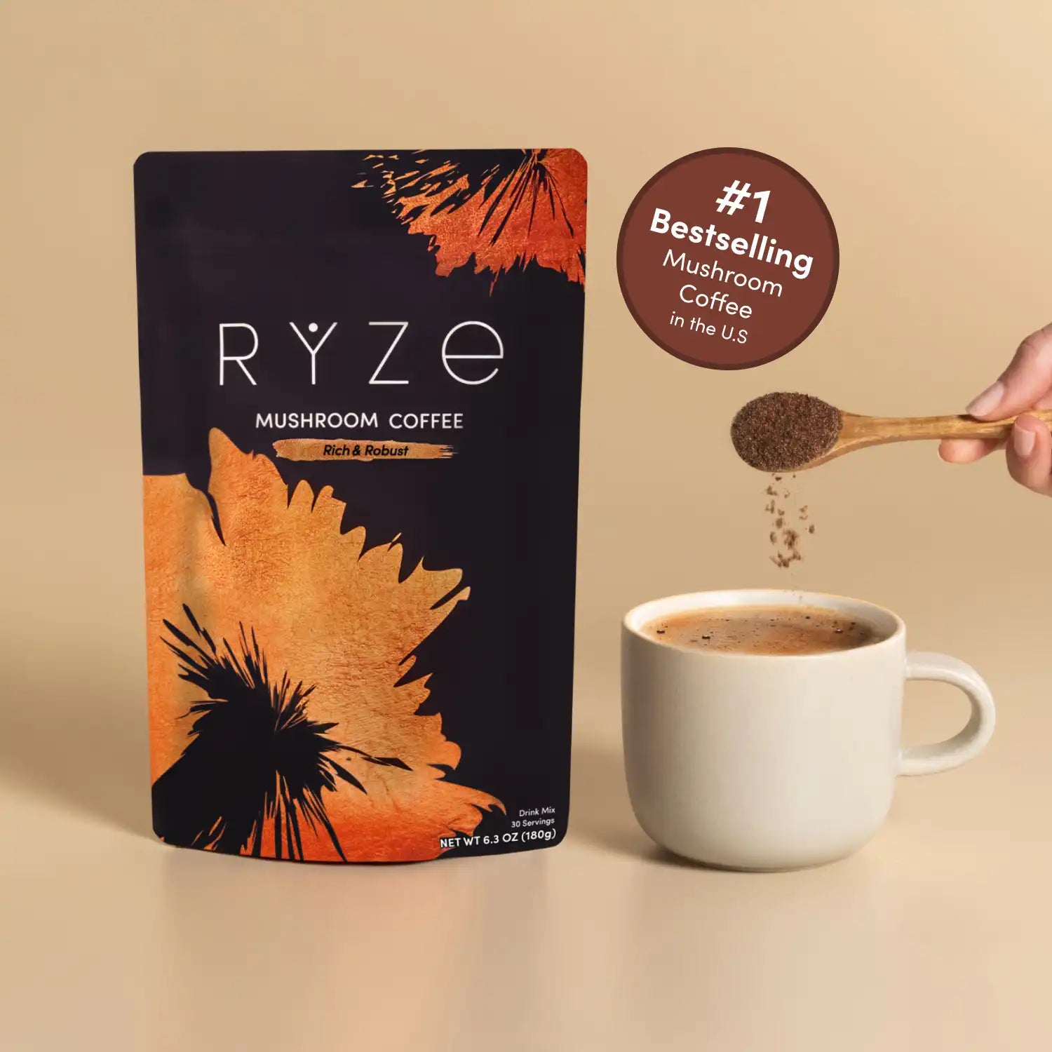 Mushroom Coffee Dark Roast (30 Servings) L6
