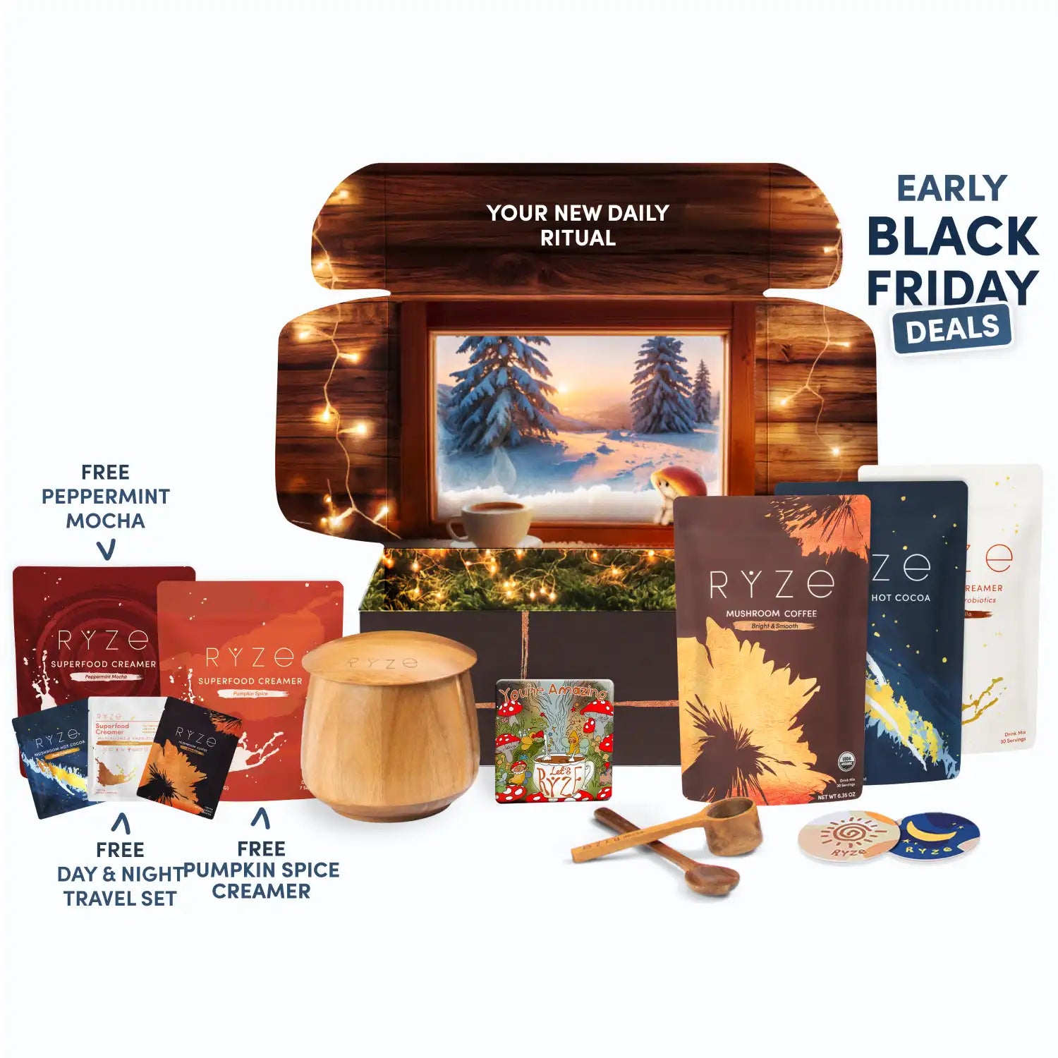 RYZE Ritual Set: Cocoa + Coffee T4