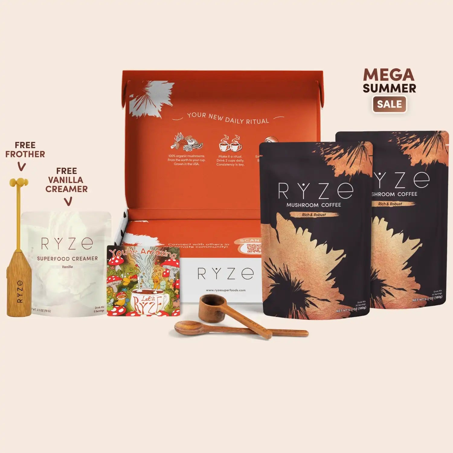 Mushroom Coffee Dark Roast Starter Kit (60 servings) C8