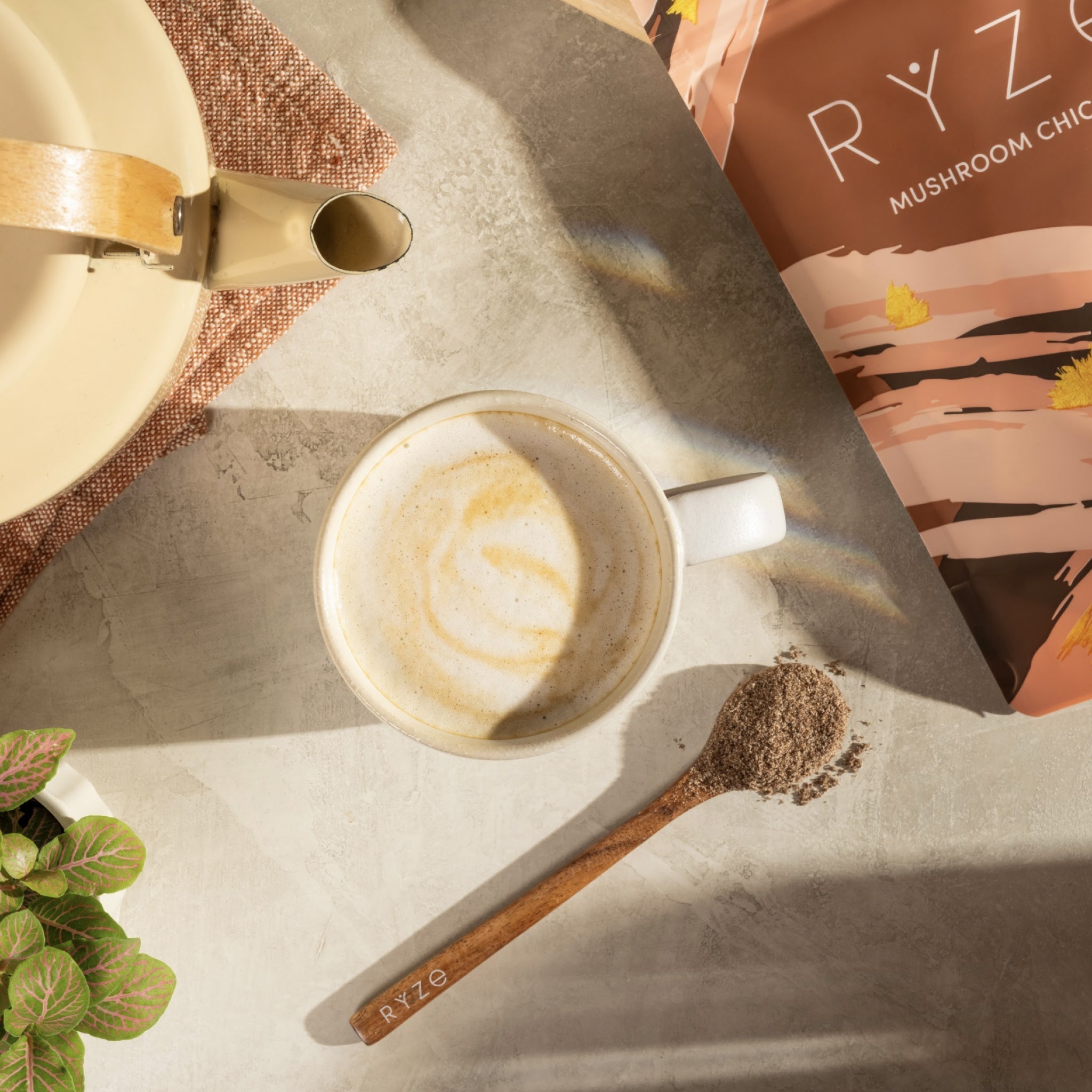 RYZE Mushroom Chicory — Organic Instant Chicory with Shitake & Lions mane, 30 Servings Z5