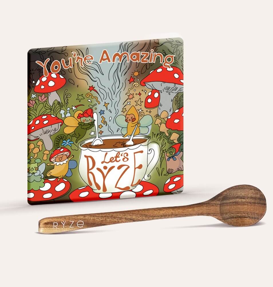 Mushroom Magnet + Acacia Spoon N8