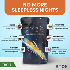 RYZE Hot Cocoa - with 6 Sleep Superfoods to Help Fall Asleep and Stay Asleep Z9