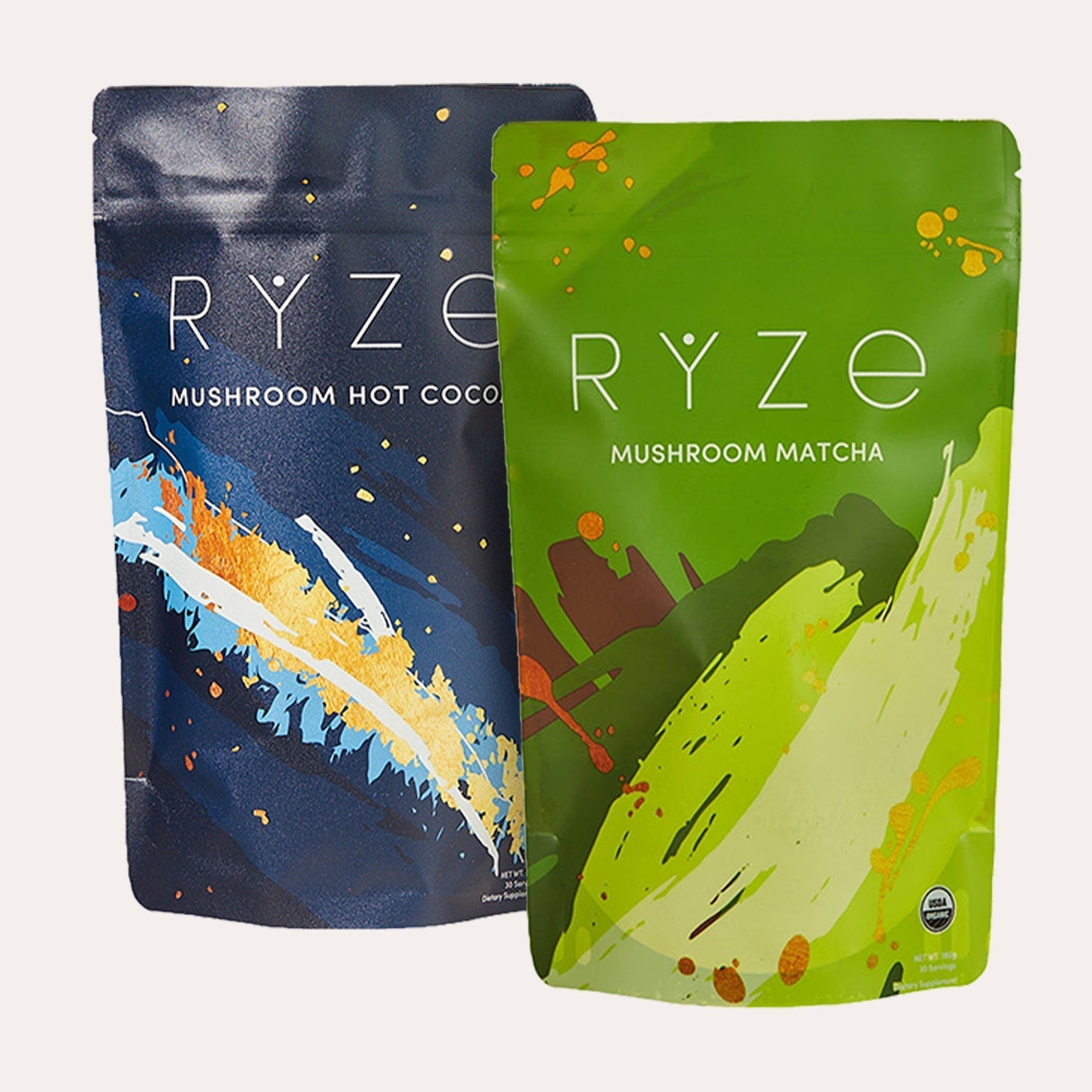 RYZE Mushroom Matcha - with 6 Organic Adaptogenic Mushrooms Grown In USA and Ceremonial-Grade Japanese Matcha S3