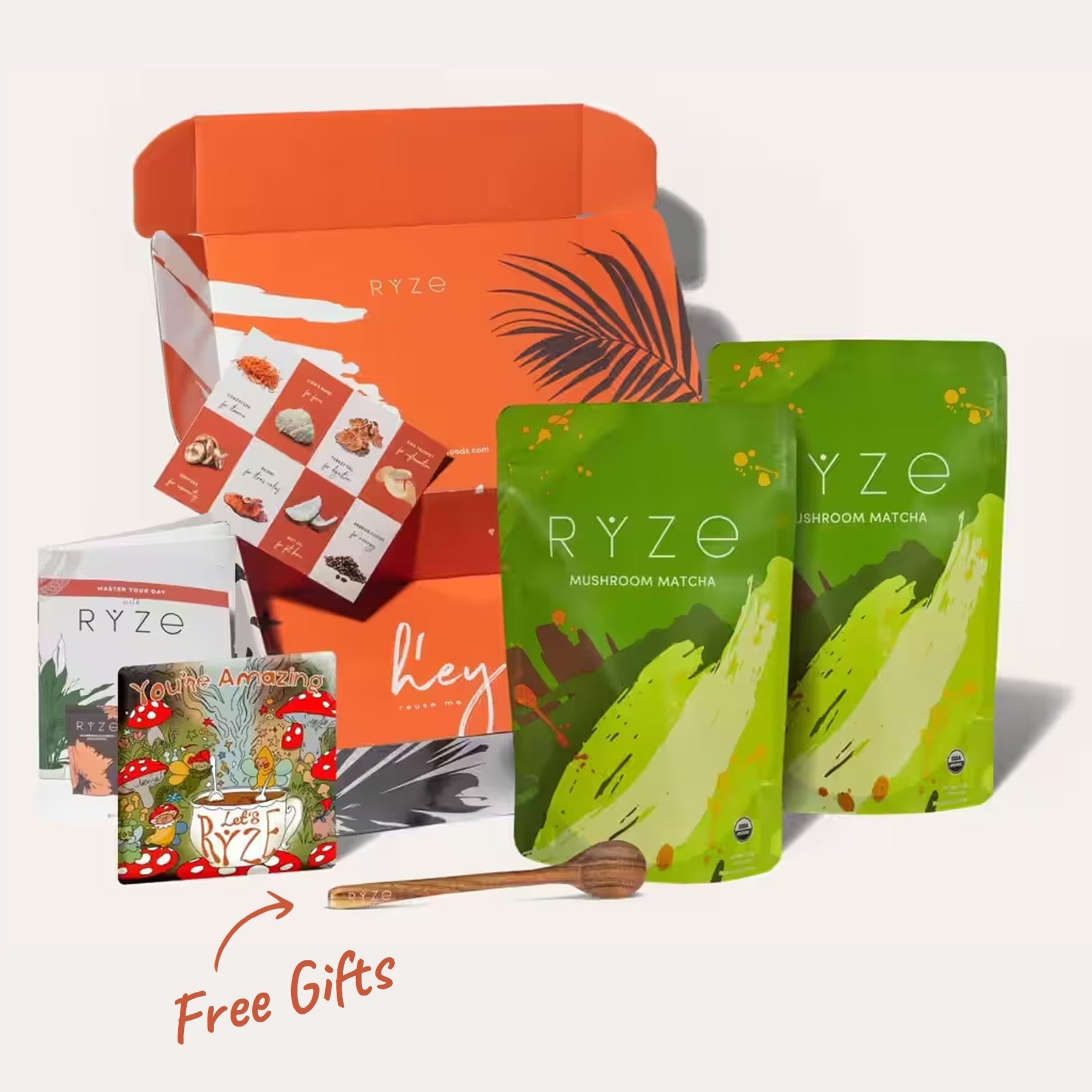 RYZE Organic Mushroom Matcha Starter Kit (60 servings) I3