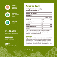 RYZE Organic Mushroom Matcha Starter Kit (60 servings) I3